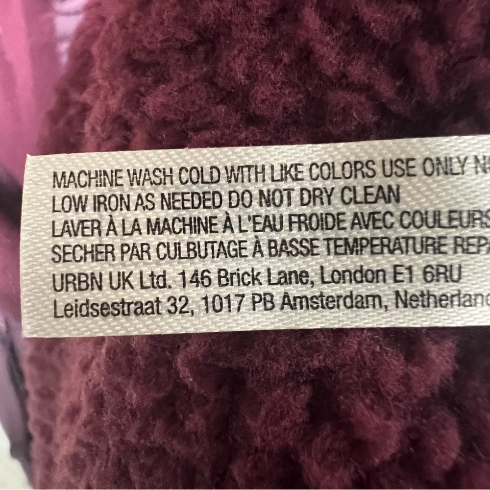 NWT Free People Movement x Hatch Hit The Slopes Fleece Jacket Medium Deep Maroon - Picture 14 of 15